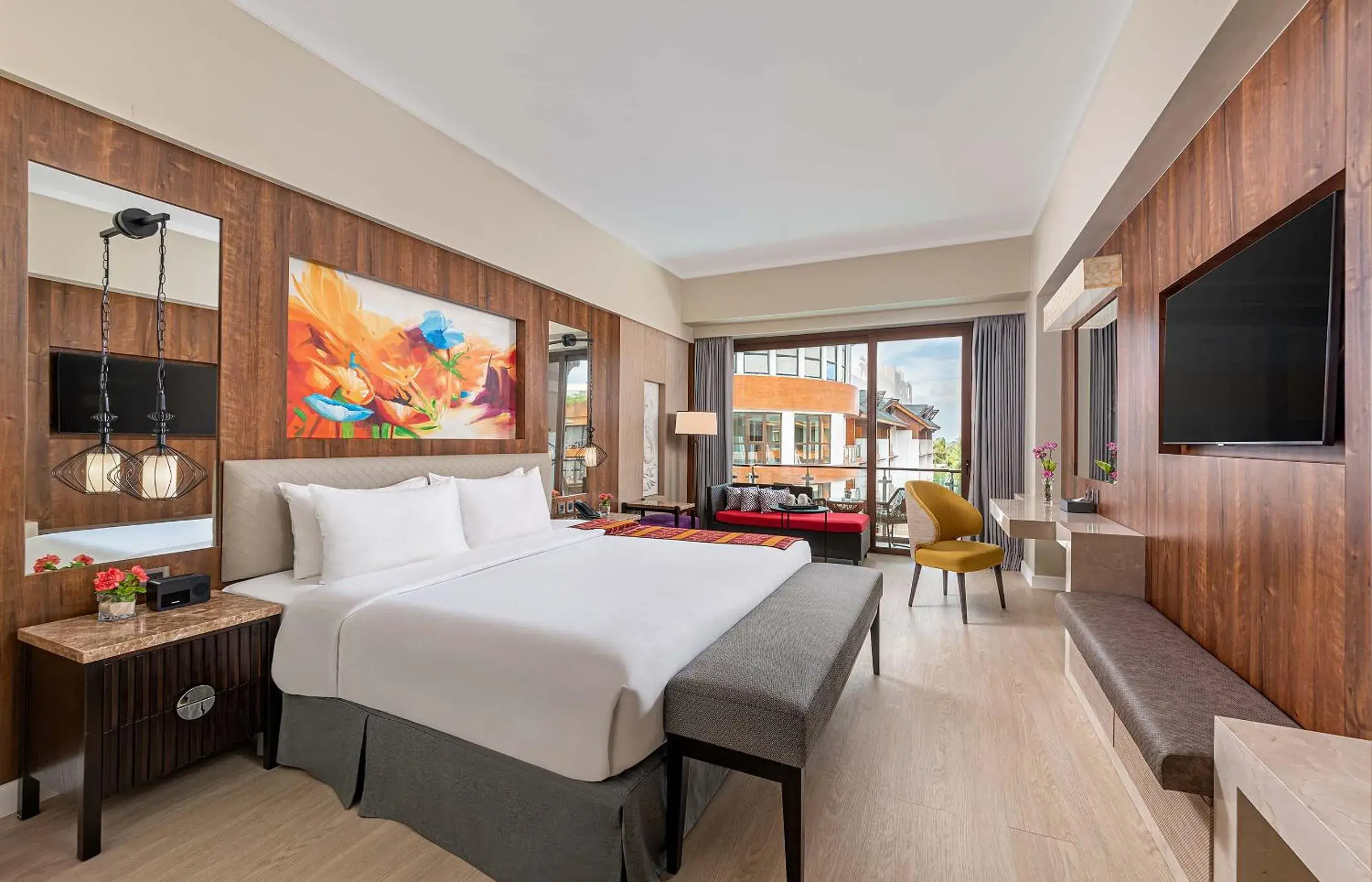 Bed in Mandarin Bay Resort and Spa